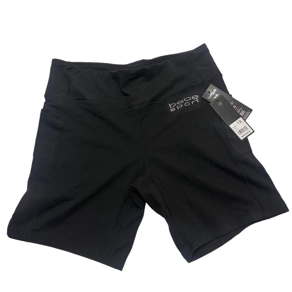 Bebe Activewear Shorts Brand New With Tag Bedazzled Logo Size 1X